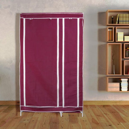 Foldable Canvas Storage Wardrobe – 2-Door Portable Closet (Model 88105)